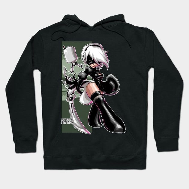 Chibi 2-b Hoodie by JohnnySegura3rd